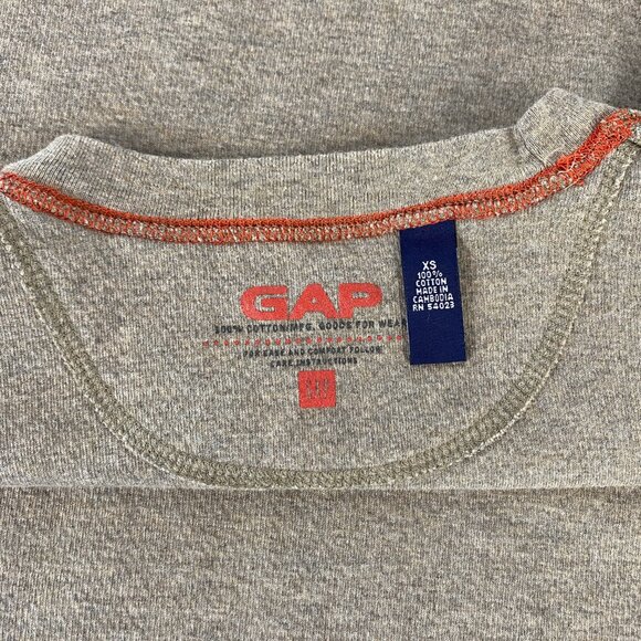 Vintage GAP XS SOFT Cotton Mesh Knit Thermal Long Sleeve Brown Pullover LIKE NEW - Picture 3 of 8